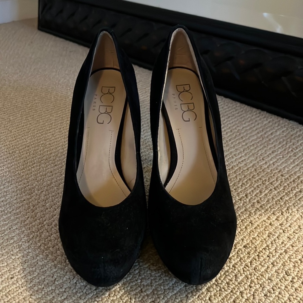 Heels- black suede, BCBG Paris